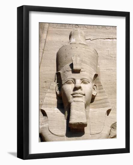 Colossal statue of Rameses II, Temple of Rameses II, Abu Simbel, Egypt-Werner Forman-Framed Photographic Print