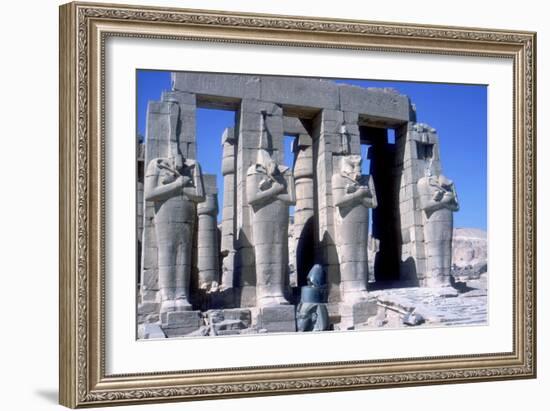 Colossal Statues of Rameses Ii, the Ramesseum, Temple of Rameses Ii, Luxor, Egypt, C1300 Bc-CM Dixon-Framed Photographic Print