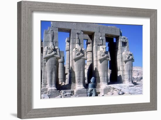 Colossal Statues of Rameses Ii, the Ramesseum, Temple of Rameses Ii, Luxor, Egypt, C1300 Bc-CM Dixon-Framed Photographic Print