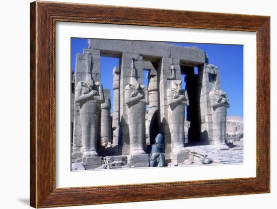 Colossal Statues of Rameses Ii, the Ramesseum, Temple of Rameses Ii, Luxor, Egypt, C1300 Bc-CM Dixon-Framed Photographic Print