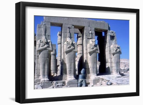 Colossal Statues of Rameses Ii, the Ramesseum, Temple of Rameses Ii, Luxor, Egypt, C1300 Bc-CM Dixon-Framed Photographic Print