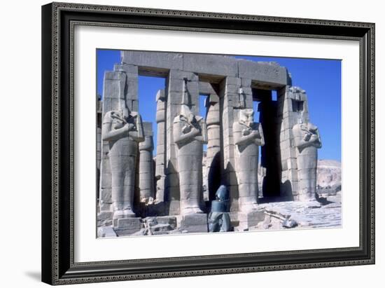 Colossal Statues of Rameses Ii, the Ramesseum, Temple of Rameses Ii, Luxor, Egypt, C1300 Bc-CM Dixon-Framed Photographic Print