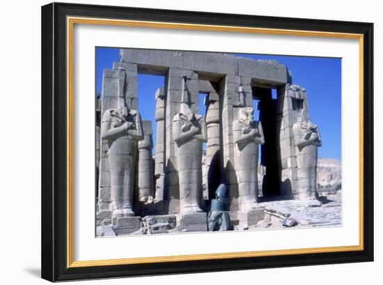 Colossal Statues of Rameses Ii, the Ramesseum, Temple of Rameses Ii, Luxor, Egypt, C1300 Bc-CM Dixon-Framed Photographic Print