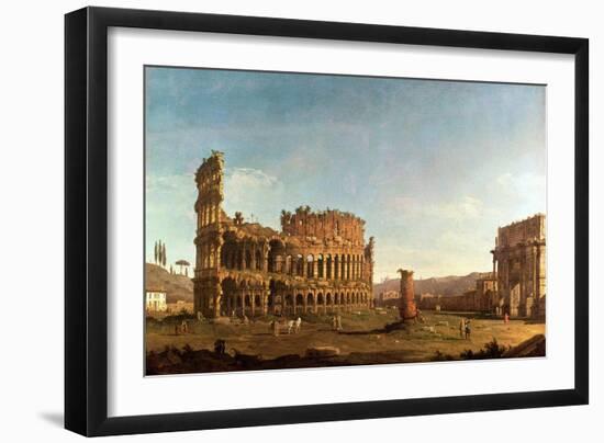 Colosseum and Arch of Constantine, Rome-Canaletto-Framed Giclee Print