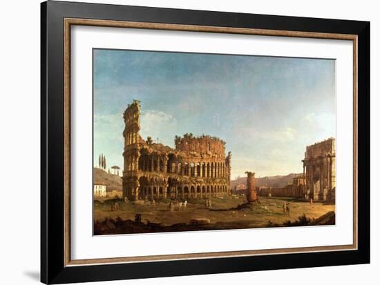 Colosseum and Arch of Constantine, Rome-Canaletto-Framed Giclee Print