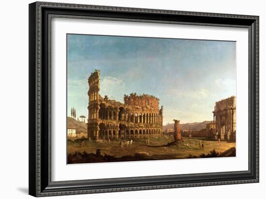 Colosseum and Arch of Constantine, Rome-Canaletto-Framed Giclee Print