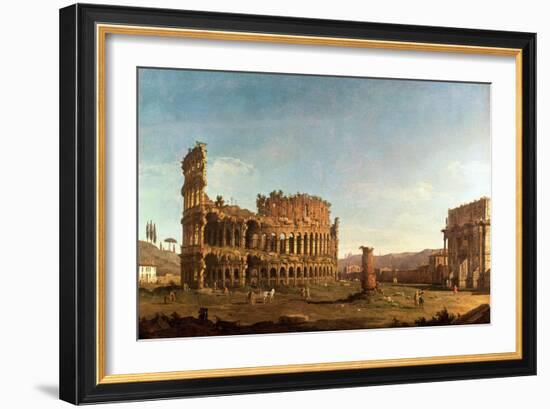 Colosseum and Arch of Constantine, Rome-Canaletto-Framed Giclee Print