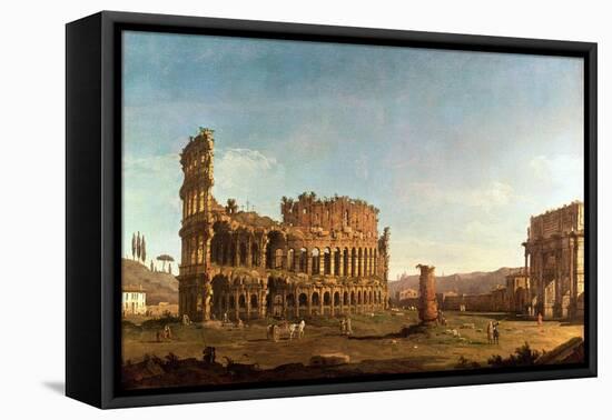 Colosseum and Arch of Constantine, Rome-Canaletto-Framed Premier Image Canvas