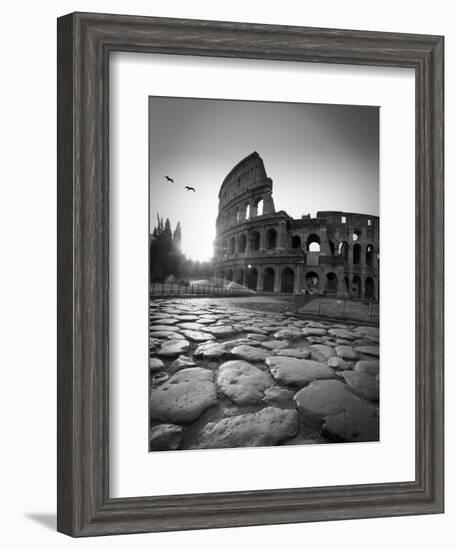 Colosseum and Via Sacra, Rome, Italy-Michele Falzone-Framed Photographic Print