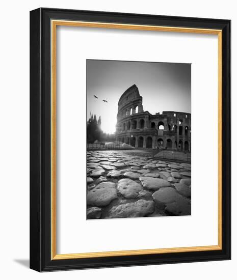 Colosseum and Via Sacra, Rome, Italy-Michele Falzone-Framed Photographic Print