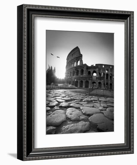 Colosseum and Via Sacra, Rome, Italy-Michele Falzone-Framed Photographic Print