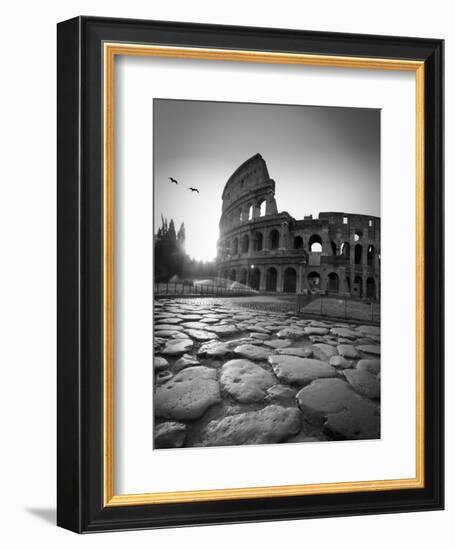 Colosseum and Via Sacra, Rome, Italy-Michele Falzone-Framed Photographic Print