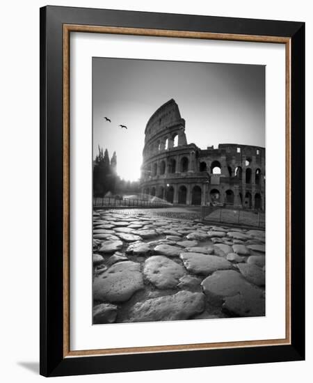 Colosseum and Via Sacra, Rome, Italy-Michele Falzone-Framed Photographic Print