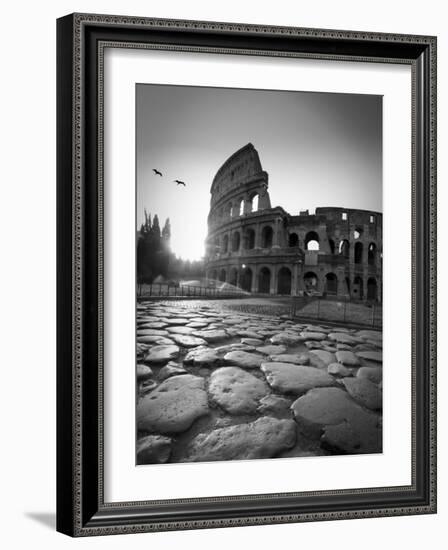 Colosseum and Via Sacra, Rome, Italy-Michele Falzone-Framed Photographic Print