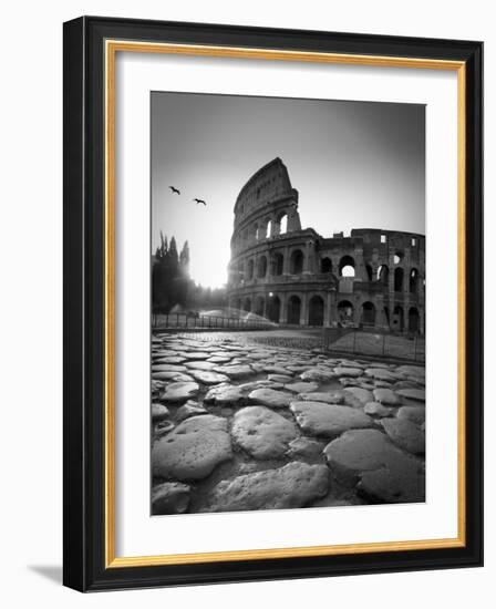 Colosseum and Via Sacra, Rome, Italy-Michele Falzone-Framed Photographic Print