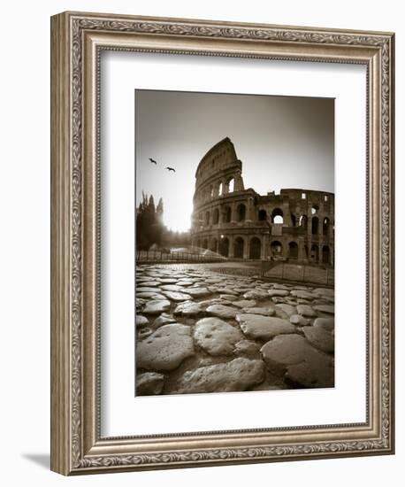 Colosseum and Via Sacra, Rome, Italy-Michele Falzone-Framed Photographic Print