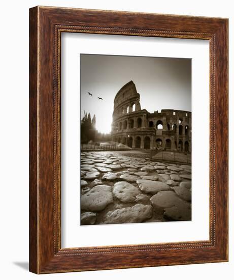 Colosseum and Via Sacra, Rome, Italy-Michele Falzone-Framed Photographic Print