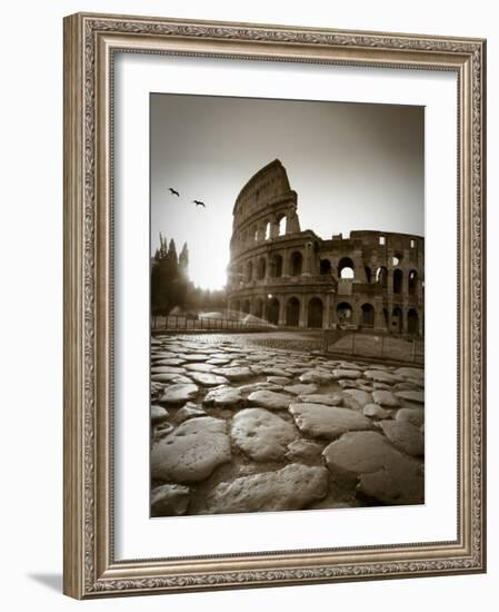 Colosseum and Via Sacra, Rome, Italy-Michele Falzone-Framed Photographic Print