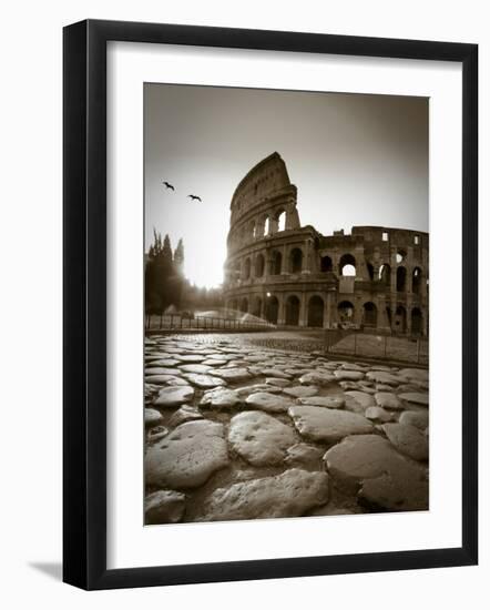 Colosseum and Via Sacra, Rome, Italy-Michele Falzone-Framed Photographic Print