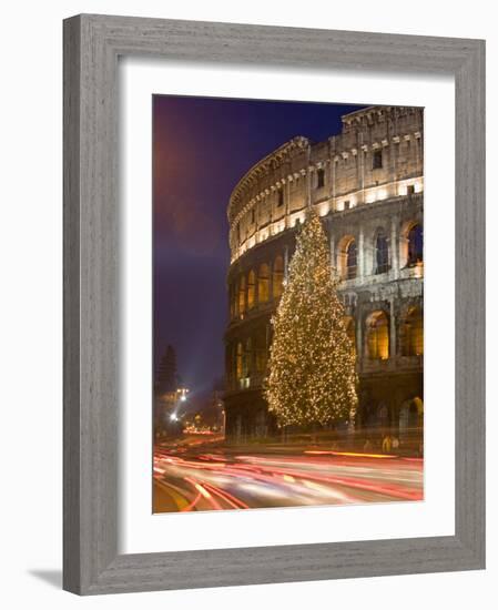 Colosseum at Christmas Time, Rome, Lazio, Italy, Europe-Marco Cristofori-Framed Photographic Print