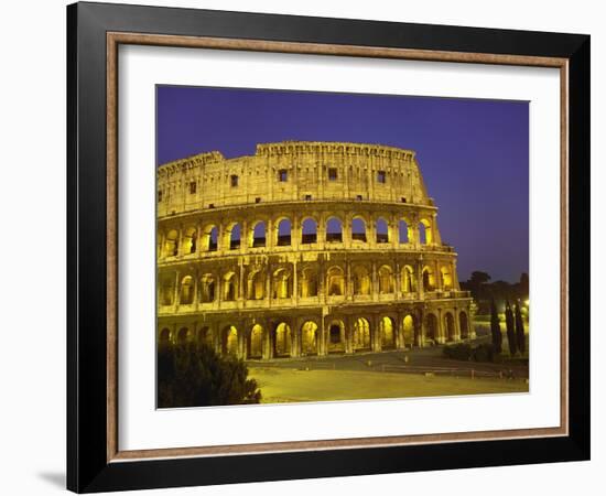 Colosseum at Night, Rome, Italy-Roy Rainford-Framed Photographic Print