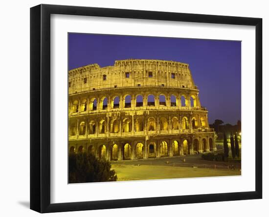 Colosseum at Night, Rome, Italy-Roy Rainford-Framed Photographic Print