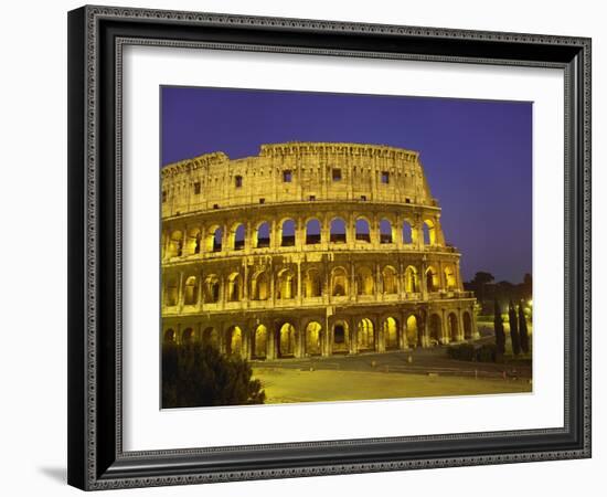 Colosseum at Night, Rome, Italy-Roy Rainford-Framed Photographic Print