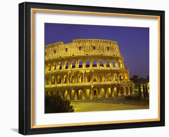 Colosseum at Night, Rome, Italy-Roy Rainford-Framed Photographic Print