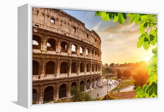 Colosseum at Sunset in Rome, Italy-sborisov-Framed Premier Image Canvas