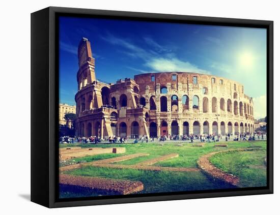 Colosseum in Rome, Italy-Iakov Kalinin-Framed Premier Image Canvas