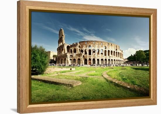 Colosseum in Rome, Italy-Iakov Kalinin-Framed Premier Image Canvas