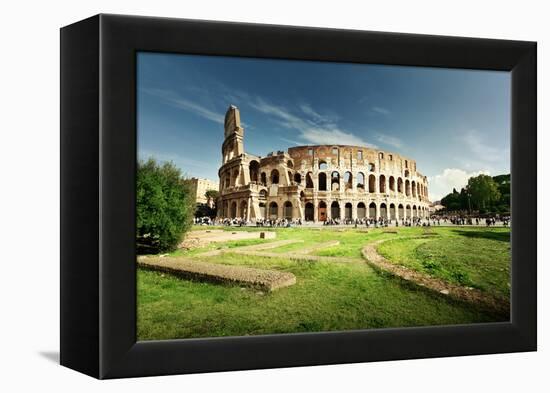 Colosseum in Rome, Italy-Iakov Kalinin-Framed Premier Image Canvas