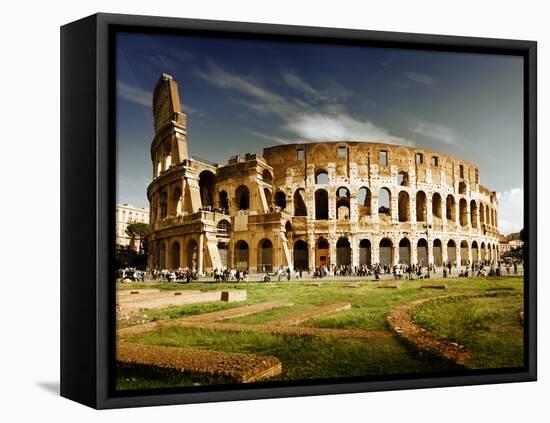 Colosseum in Rome, Italy-Iakov Kalinin-Framed Premier Image Canvas