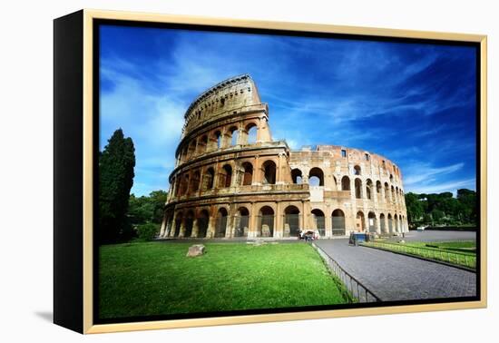 Colosseum in Rome, Italy-Iakov Kalinin-Framed Premier Image Canvas