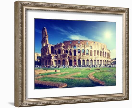 Colosseum in Rome, Italy-Iakov Kalinin-Framed Photographic Print