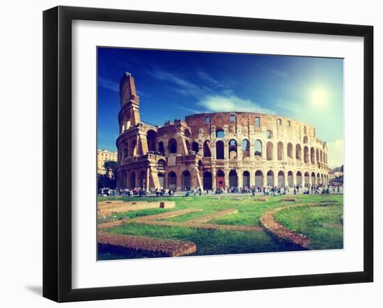 Colosseum in Rome, Italy-Iakov Kalinin-Framed Photographic Print