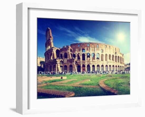 Colosseum in Rome, Italy-Iakov Kalinin-Framed Photographic Print