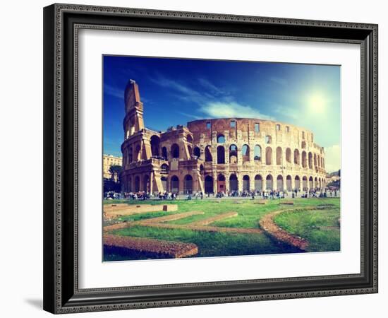 Colosseum in Rome, Italy-Iakov Kalinin-Framed Photographic Print