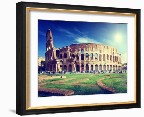 Colosseum in Rome, Italy-Iakov Kalinin-Framed Photographic Print