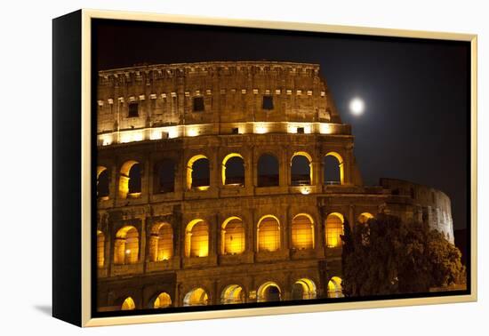 Colosseum Large Moon Details, Rome, Italy Built by Vespacian-William Perry-Framed Premier Image Canvas