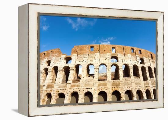 Colosseum or Flavian Amphitheatre, Rome, Latium, Italy, Europe-Nico Tondini-Framed Premier Image Canvas