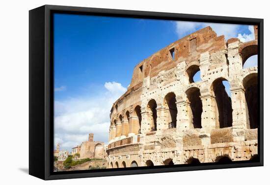 Colosseum or Flavian Amphitheatre, Rome, Latium, Italy, Europe-Nico Tondini-Framed Premier Image Canvas