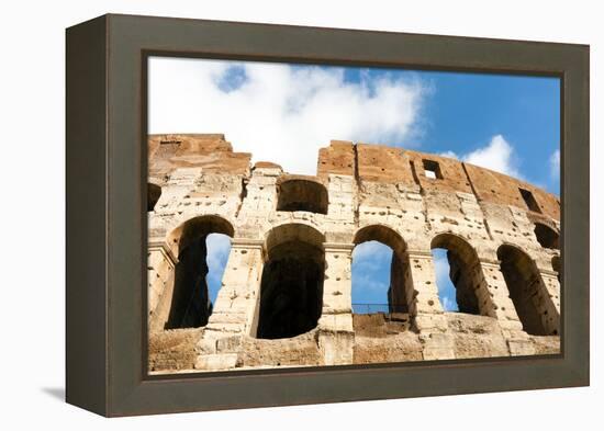 Colosseum or Flavian Amphitheatre, Rome, Latium, Italy, Europe-Nico Tondini-Framed Premier Image Canvas