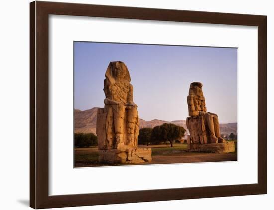 Colossi Of Memnon In Egypt-Charles Bowman-Framed Photographic Print