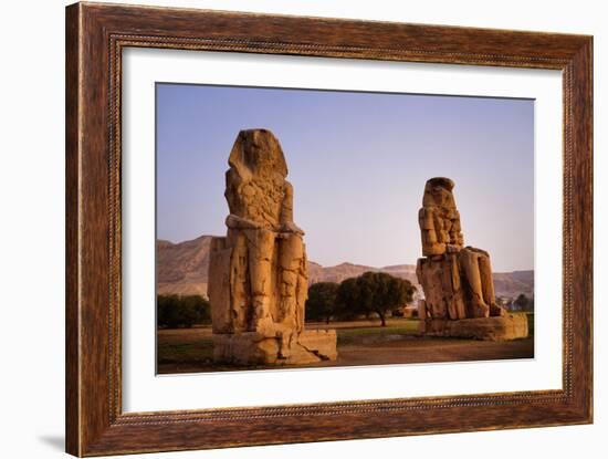 Colossi Of Memnon In Egypt-Charles Bowman-Framed Photographic Print