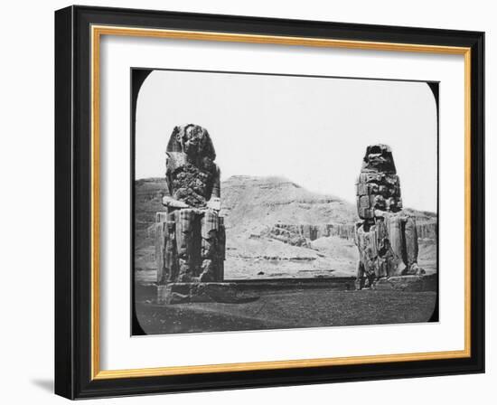 Colossi of Memnon, Luxor (Thebe), Egypt, C1890-Newton & Co-Framed Photographic Print