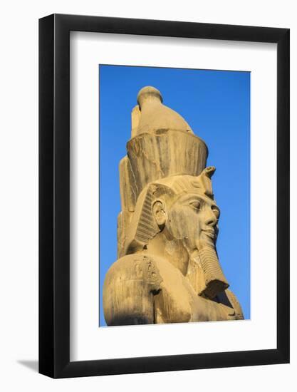 Colossi of Ramesses II in The First Court, Luxor Temple, UNESCO World Heritage Site, Luxor, Egypt, -Jane Sweeney-Framed Photographic Print