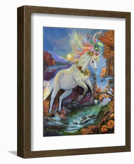 Colour-Fall Unicorn-Sue Clyne-Framed Giclee Print