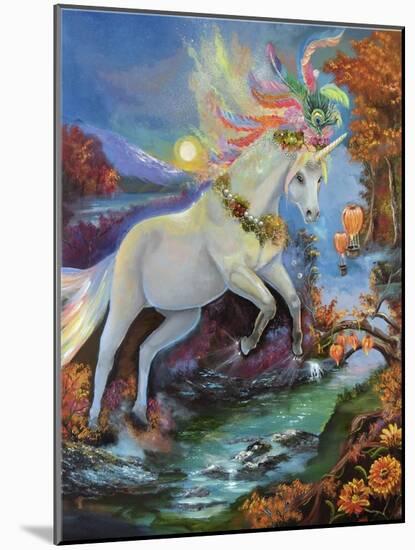 Colour-Fall Unicorn-Sue Clyne-Mounted Giclee Print