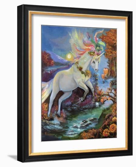 Colour-Fall Unicorn-Sue Clyne-Framed Giclee Print